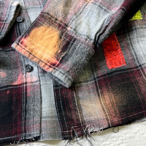 ⭐️Adorned Crown Textile altered custom flannel the soul felt it’s worth shirt - Picture 11 of 12